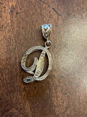 Vintage Sterling Silver “D” Charm